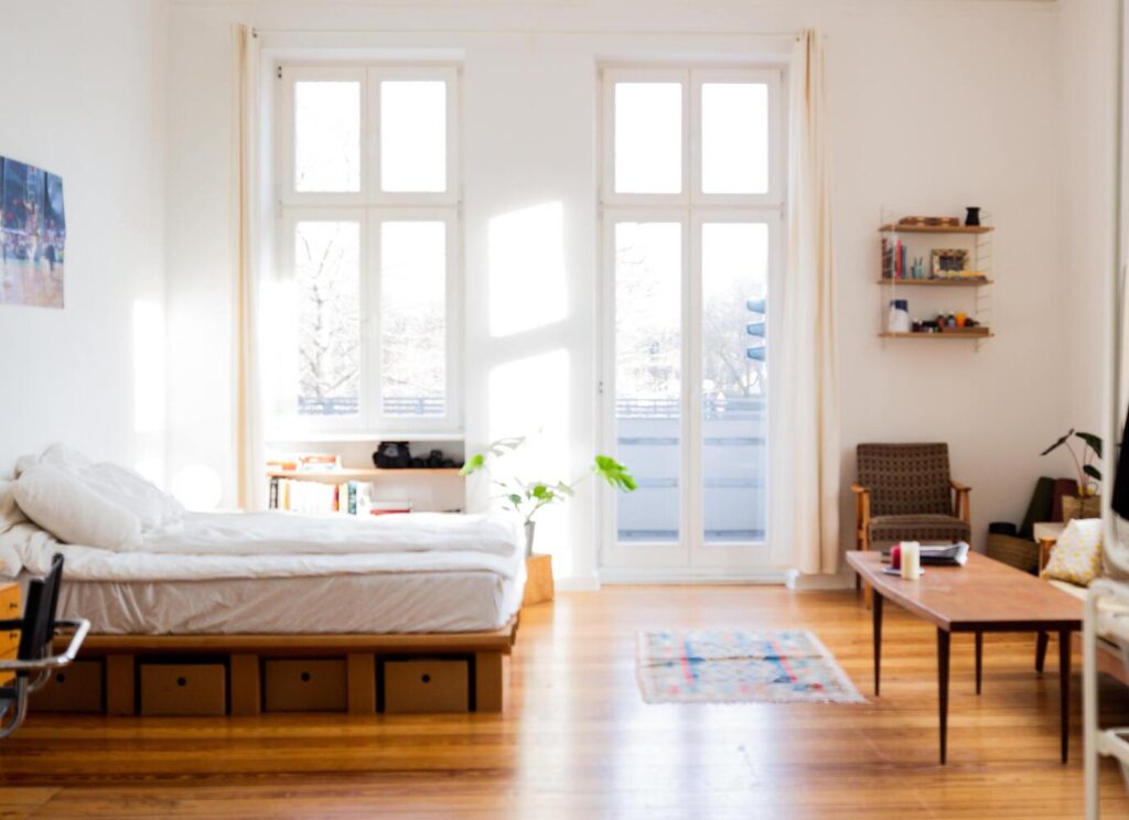 a comfortable minimalist bedroom