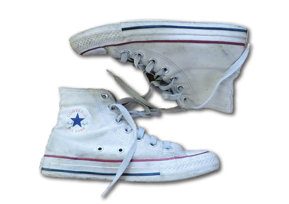 an image of a pair of converse which are in my 10 piece summer capsule wardrobe