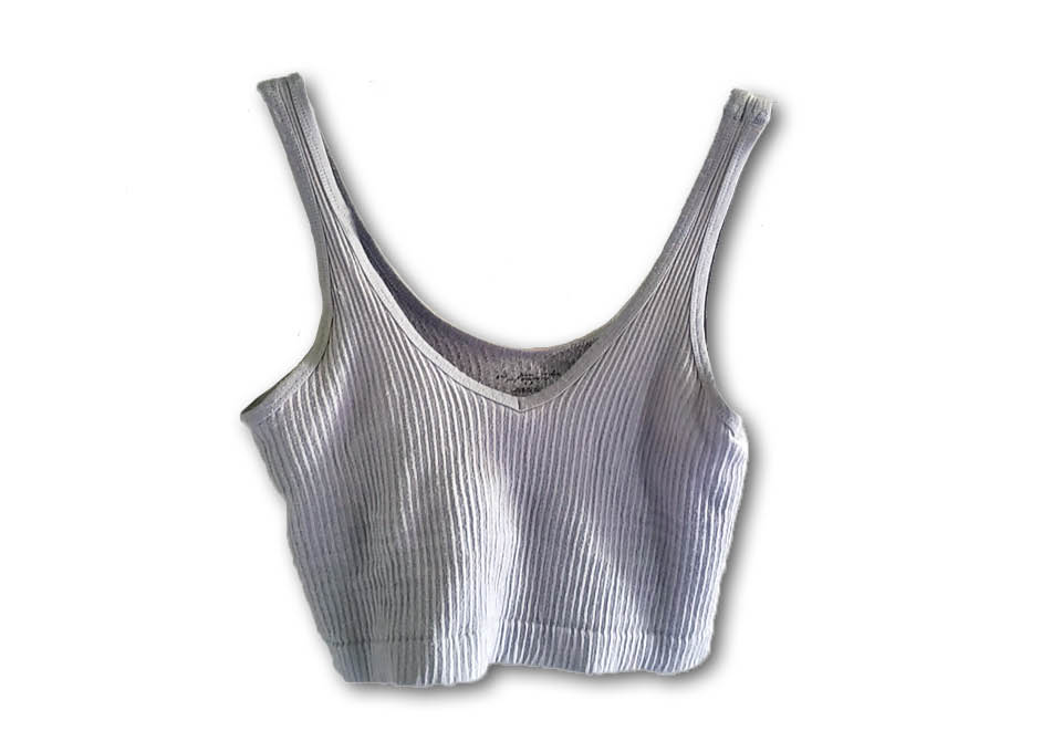 an image of a cropped tank top which is in my 10 piece summer capsule wardrobe