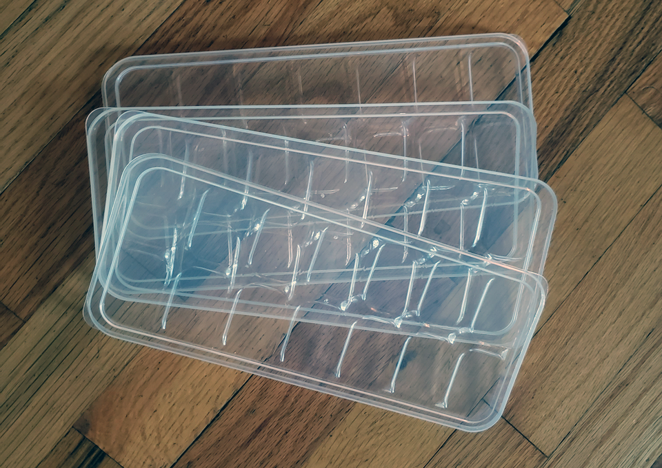 An image of ice tray lids that I got rid of during my declutter