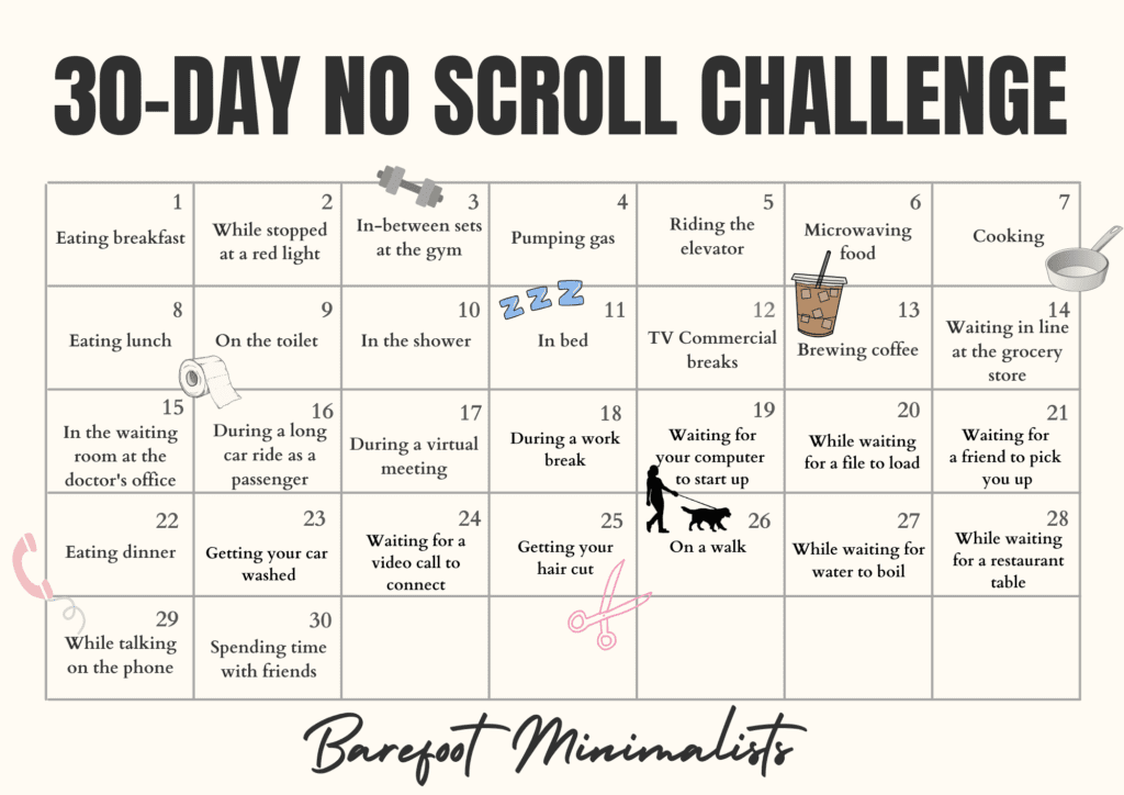 30-Day No Scroll Challenge graphic 